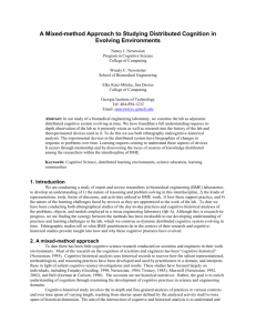 A Mixed-method Approach to Studying Distributed Cognition in