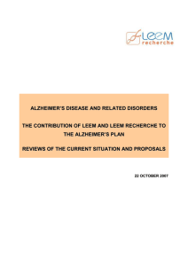 alzheimer`s disease and related disorders