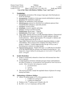 Care of the Client with Diabetes Mellitus: Type 1 and Type 2