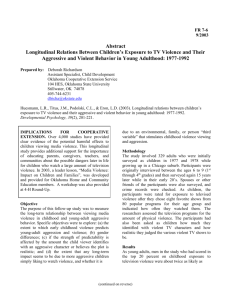 Longitudinal Relations Between Children`s Exposure to TV Violence