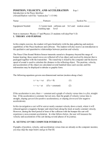 POSITION, VELOCITY, AND ACCELERATION