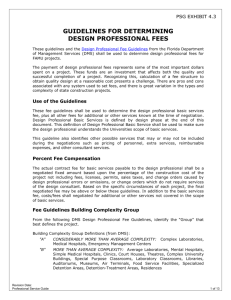 PSG Ex-4.3 Design Professional Fee Guide