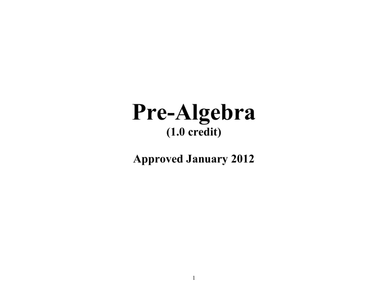 Pre Algebra