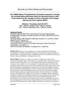 transplant news webinar transcript