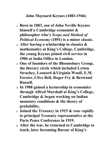 John Maynard Keynes (1883-1946)