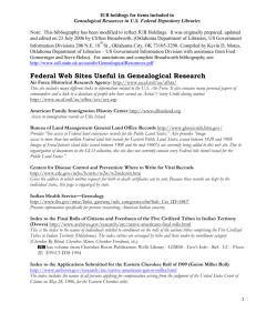 IUB holdings for items included in Genealogical Resources in U.S.