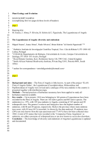Plant Ecology and Evolution Manuscript Sample (exemplifying first