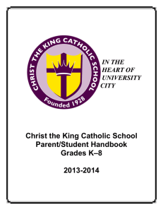 Handbook - Christ the King School`s