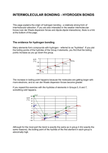 INTERMOLECULAR BONDING