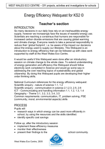 Energy Efficiency Webquest for KS2