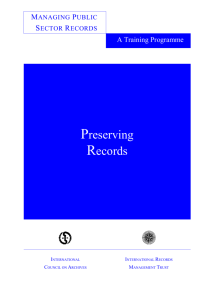 Preserving Records - International Records Management Trust