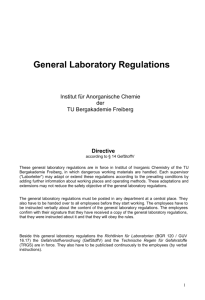 General Laboratory Regulations