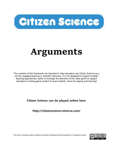 CS_Arguments - Citizen Science Dev