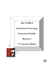 HL7 Oncology EHR Functional Profile