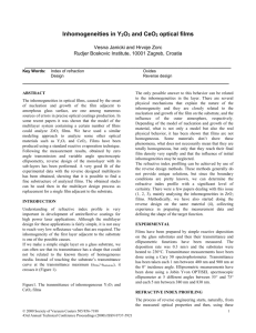 Inhomogeneities in Y2O3 and CeO2 optical films