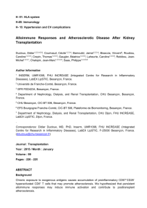 Alloimmune Responses and Atherosclerotic Disease After Kidney