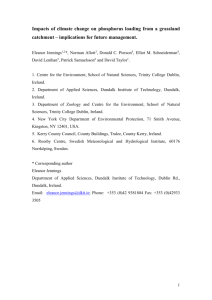 Impacts of climate change on a grassland catchment – implications