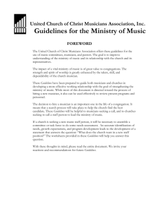 the church profile - United Church of Christ Musicians Association