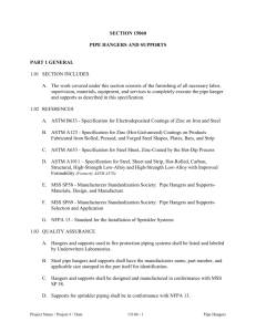 Pipe Hangers & Supports Specification | Section 15060