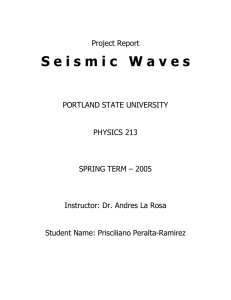 Seismic Waves - Portland State University