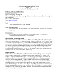 Topics in the Neurophysiology of Stress (PSY 43533 / 63533)