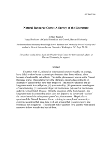 Natural Resource Curse - Harvard Kennedy School