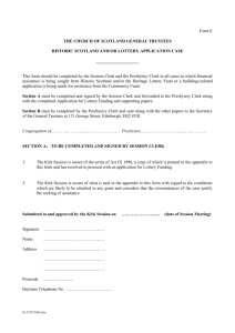Historic Scotland and/or Lottery Application Case Form E
