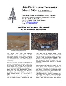 ADIAS newsletter March 2004 - Abu Dhabi Islands Archaeological