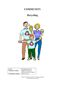 Recycling - ESL Around the World