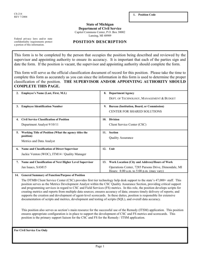 cs-214-position-description-form