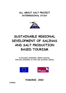 Sustainable Regional Development of Salinas and Salt