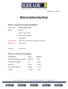 Date Prepared: 12/29/10 Material Safety Data Sheet Section 1