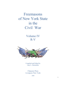 Civil War - NY Freemasons - Vol IV