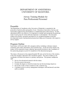 Airway Modules - University of Manitoba