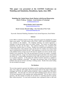 Modeling the United States Stock Market with Kernel Regression