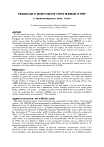 Regional use of locally received ATOVS radiances in NWP