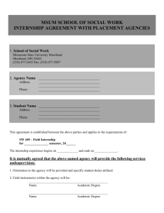 Internship SSW Formal Agreement Form