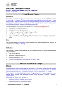 Change management proposal template