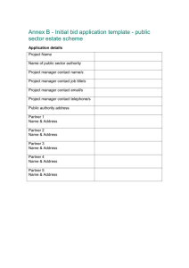 Annex B - Initial bid application template - public sector