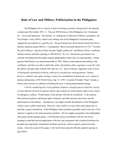 Rule of Law and Military Politicization in the Philippines
