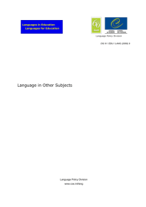 in other subjects - Conseil de l`Europe