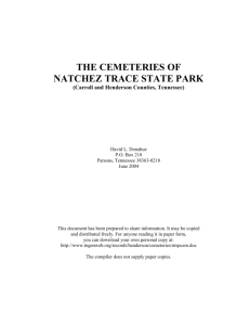 The Cemeteries of Natchez Trace State Park