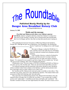 Published Mostly Weekly by the - Bangor Area Breakfast Rotary Club