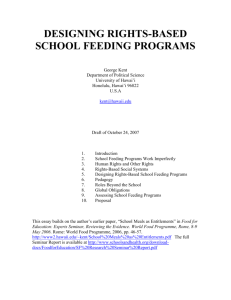 Designing Rights-Based School Feeding