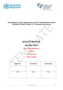 6.6 Referral laboratories / subcontracting