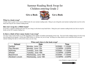 Summer Reading Book Swap for