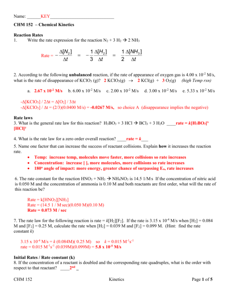 Worksheet Key