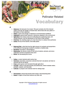 Vocabulary list - Pollinator Partnership