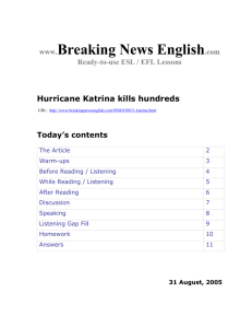 Hurricane Katrina kills hundreds