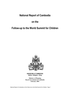 SITUATION OF CAMBODIA CHILDREN FOLLOW UP